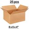 25 pcs Corrugated Shipping Boxes Durable Kraft Cardboard 8 x 6 x 4 Inch